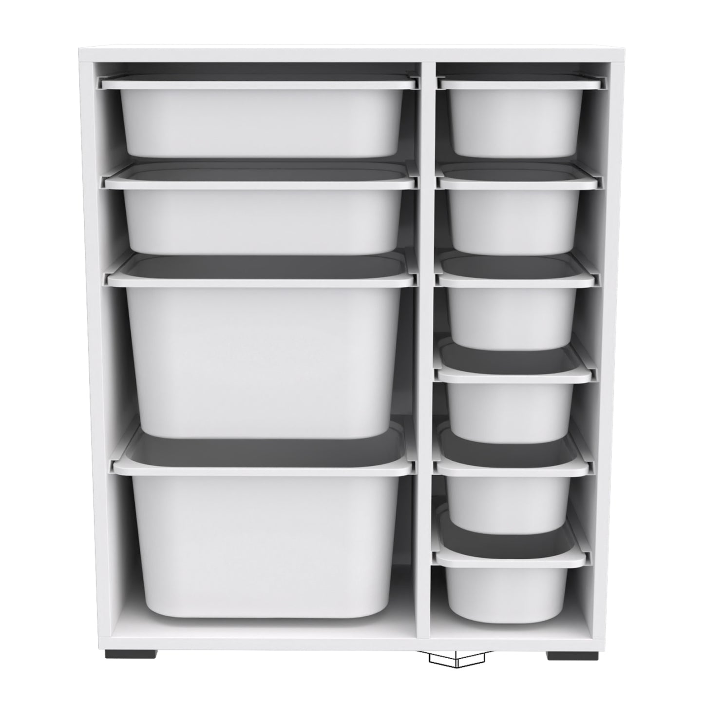 Chest Of Drawers Sani Hm18212.01 Melamine In White-10 White P.e. Drawers 69,5x30x83hcm.