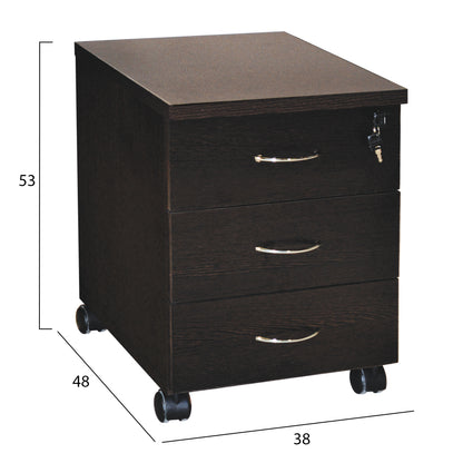 Professional Office Drawer Hm2011.02 Wenge With 3 Drawers 38x48x53cm