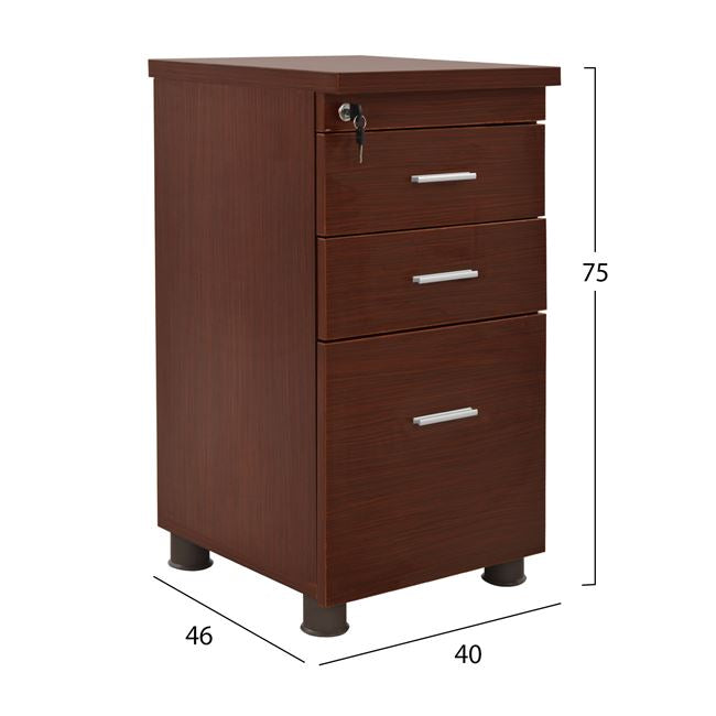 Office Professional Drawer In Wenge Color Hm2049.12 40x52x60 Cm.