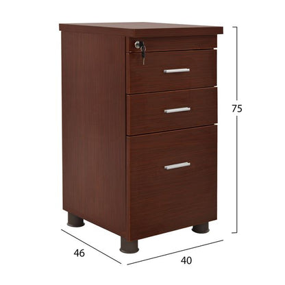 Office Professional Drawer In Wenge Color Hm2049.12 40x52x60 Cm.