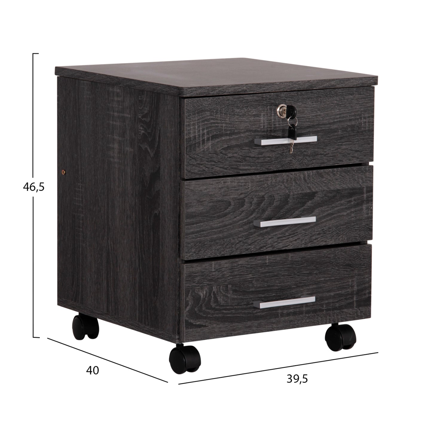 Office Drawer Hayden Hm2282.01 Melamine In Grey Color 39.5x40x46.5hcm.