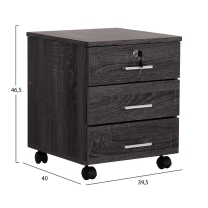 Office Drawer Hayden Hm2282.01 Melamine In Grey Color 39.5x40x46.5hcm.