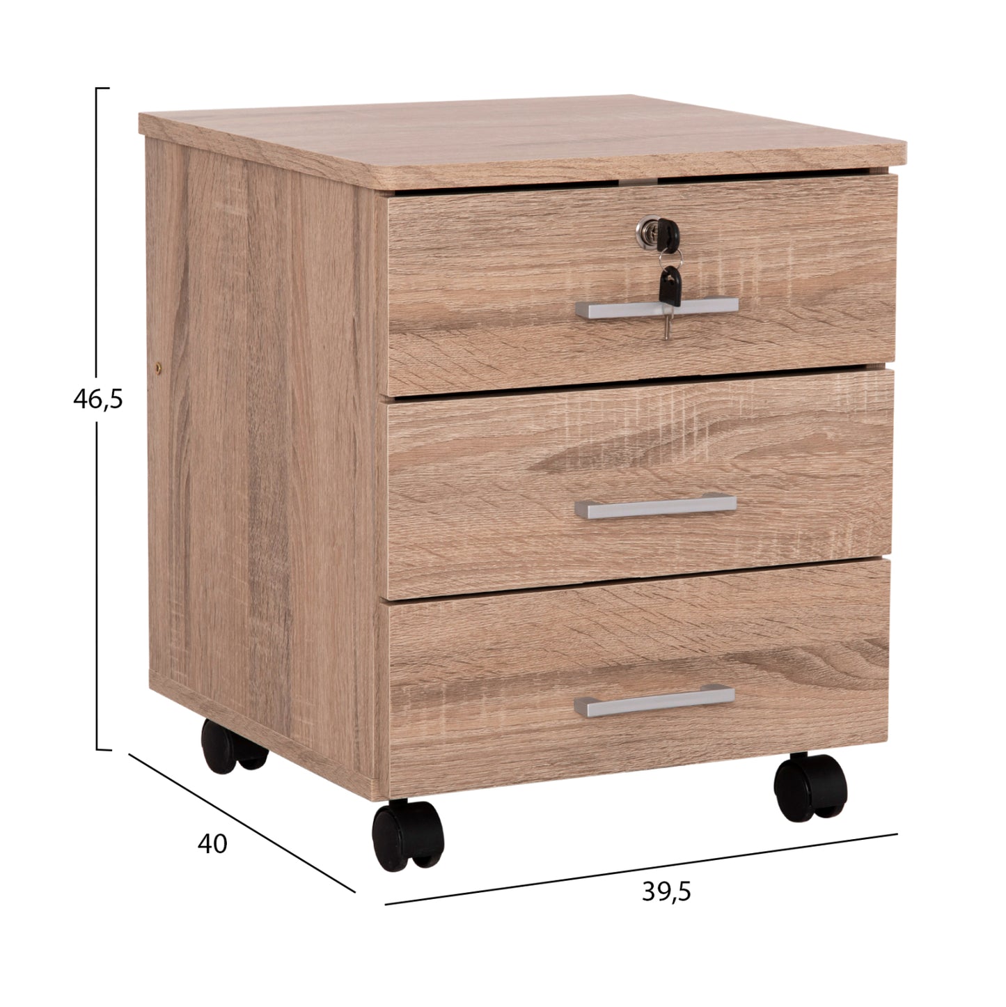 Office Drawer Hayden Hm2282.02 Melamine In Sonama Color 39.5x40x46.5hcm.