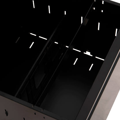 Office Chest Of Drawers Sider Hm6635.01 Metal In Black--3 Drawers With Lock 39x50x61hcm.
