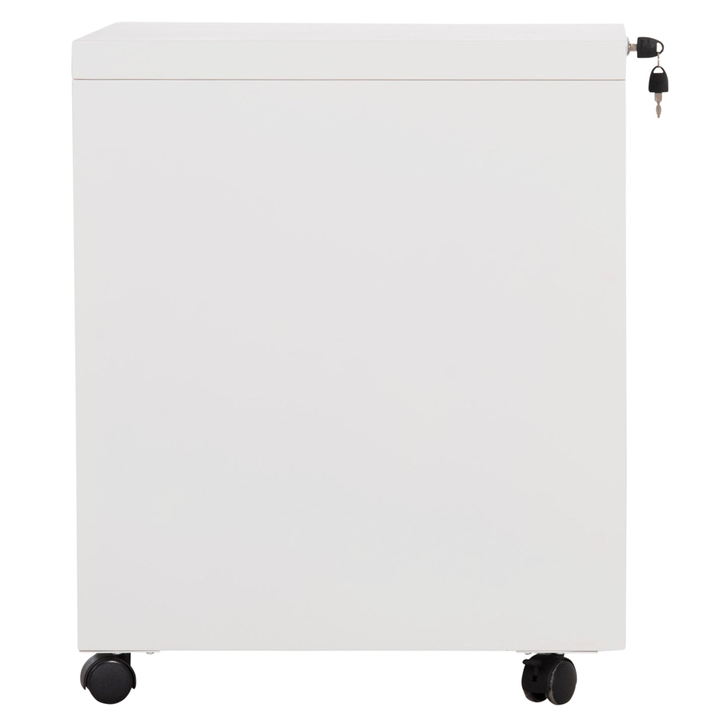 Office Chest Of Drawers Sider Hm6635.02 Metal In White--3 Drawers With Lock 39x50x61hcm.
