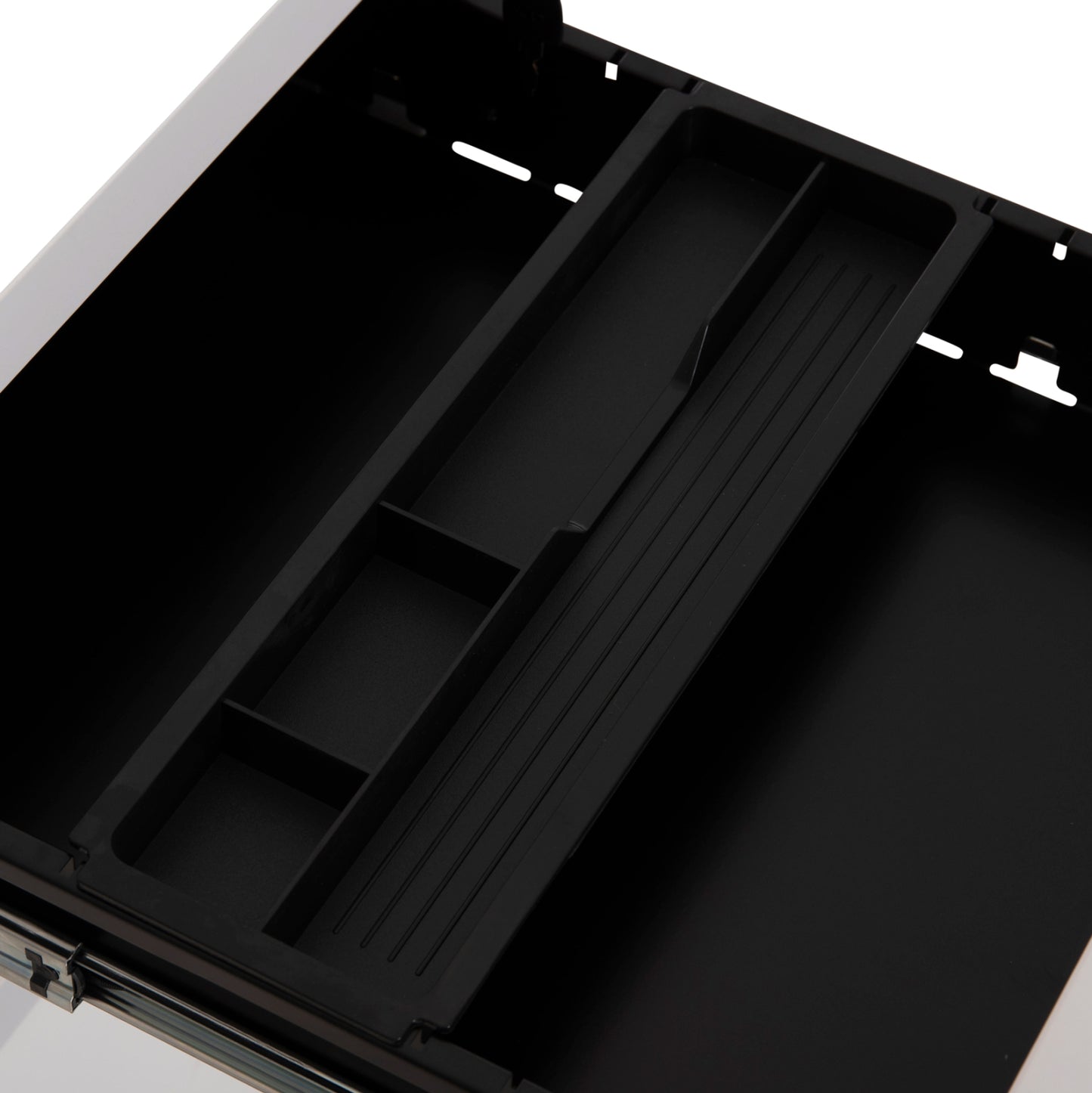 Office Chest Of Drawers Sider Hm6635.02 Metal In White--3 Drawers With Lock 39x50x61hcm.