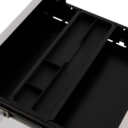Office Chest Of Drawers Sider Hm6635.02 Metal In White--3 Drawers With Lock 39x50x61hcm.