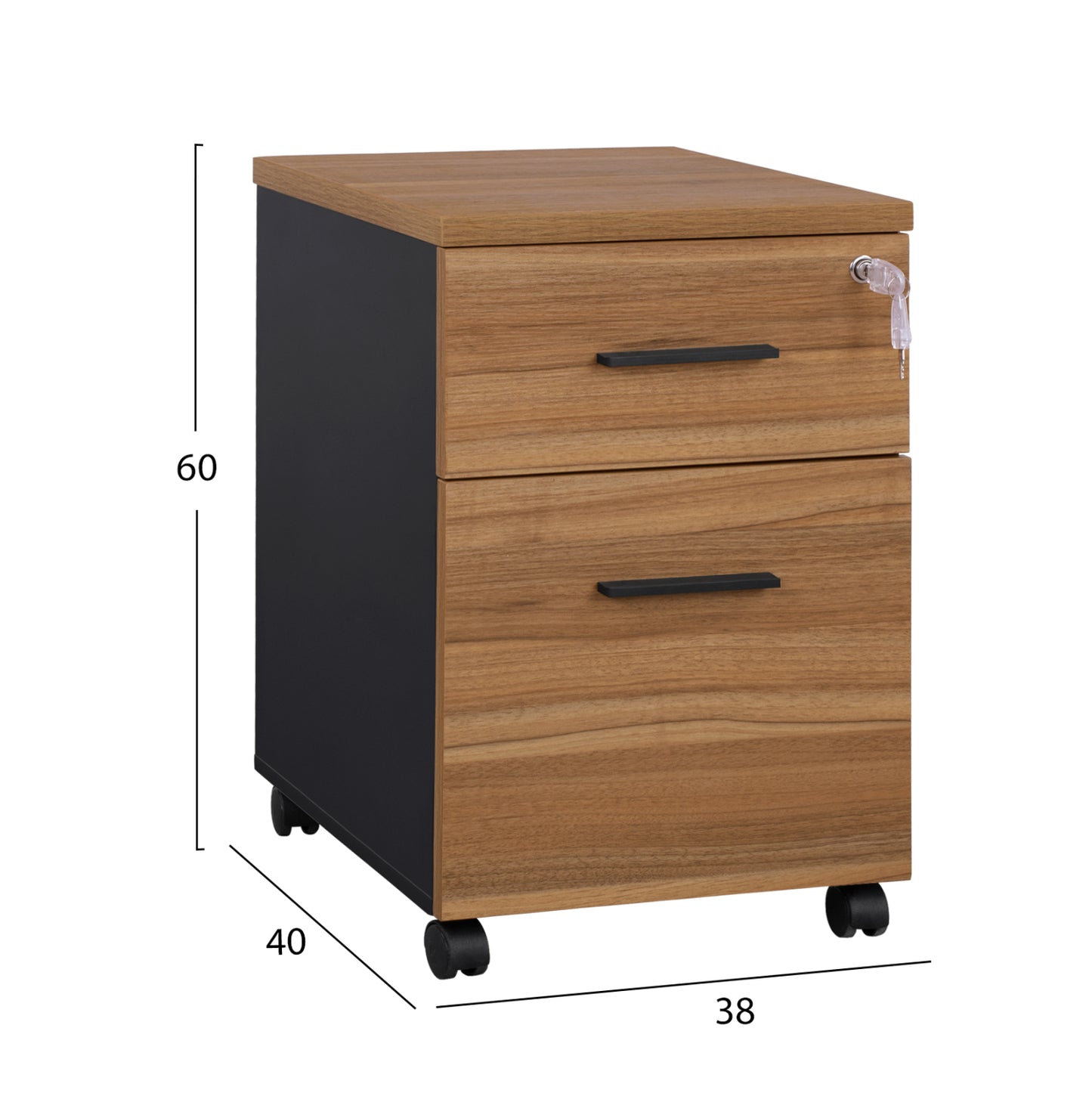 Professional Office Drawer With 2 Drawers Supreme 38x40x60 Hm2356