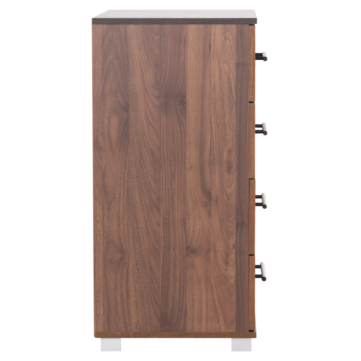 Chest Of (4) Drawers Carys Hm745.11 Melamine In Walnut/wenge 75.5x40x83hcm.
