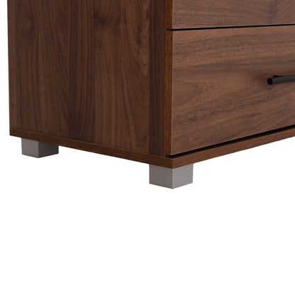 Chest Of (4) Drawers Carys Hm745.11 Melamine In Walnut/wenge 75.5x40x83hcm.