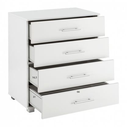 Drawer From Melamine Hm2204.05 With 4 Drawers White 75x40x83cm