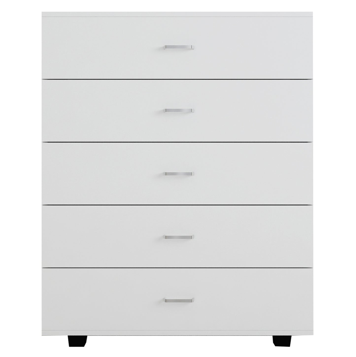 Melamine Dresser Thorg Hm8995.03 With 5 White Drawers 80Χ40Χ100hcm.