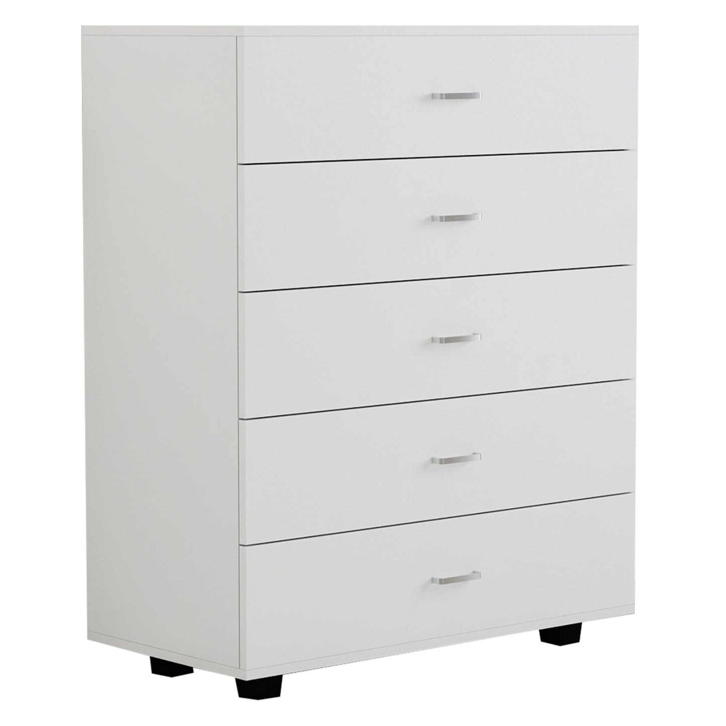 Melamine Dresser Thorg Hm8995.03 With 5 White Drawers 80Χ40Χ100hcm.