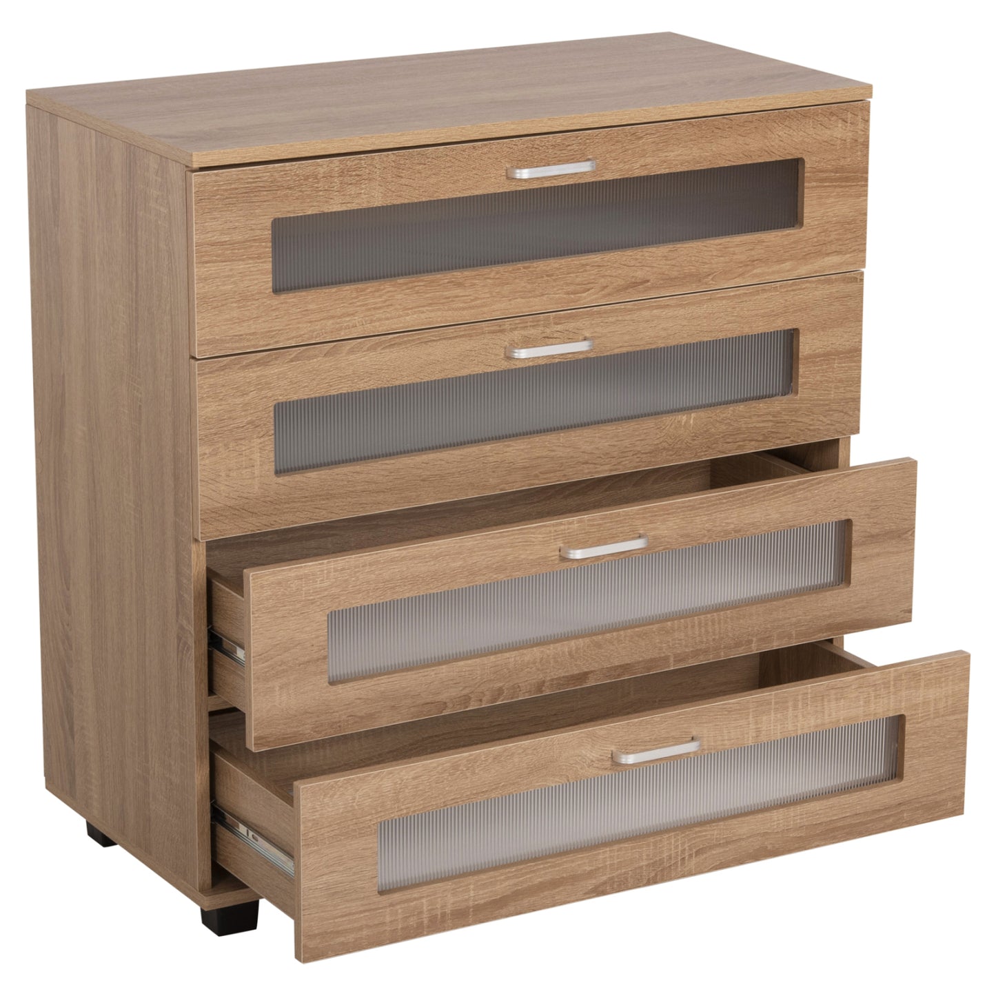 Chest Of Drawers Thorgan Hm9880.01 Melamine In Sonama-4 Drawers 80Χ40Χ83hcm.
