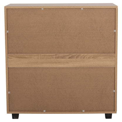 Chest Of Drawers Thorgan Hm9880.01 Melamine In Sonama-4 Drawers 80Χ40Χ83hcm.
