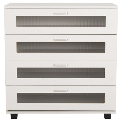Chest Of Drawers Thorgan Hm9880.03 Melamine In White-4 Drawers 80Χ40Χ83hcm.