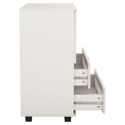 Chest Of Drawers Thorgan Hm9880.03 Melamine In White-4 Drawers 80Χ40Χ83hcm.