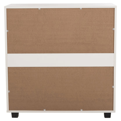 Chest Of Drawers Thorgan Hm9880.03 Melamine In White-4 Drawers 80Χ40Χ83hcm.