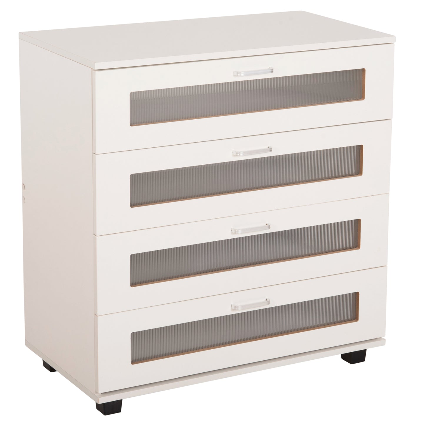Chest Of Drawers Thorgan Hm9880.03 Melamine In White-4 Drawers 80Χ40Χ83hcm.