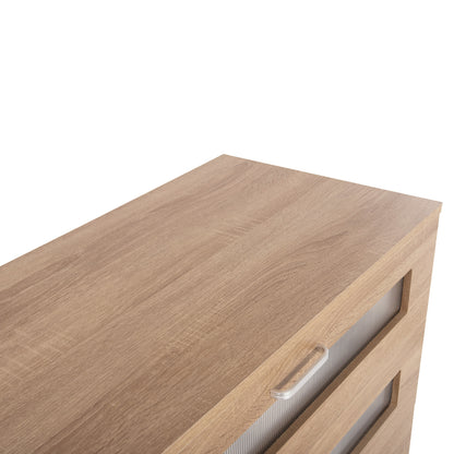 Chest Of Drawers Thorgan Hm9881.01 Melamine In Sonama-5 Drawers 80Χ40Χ100hcm.