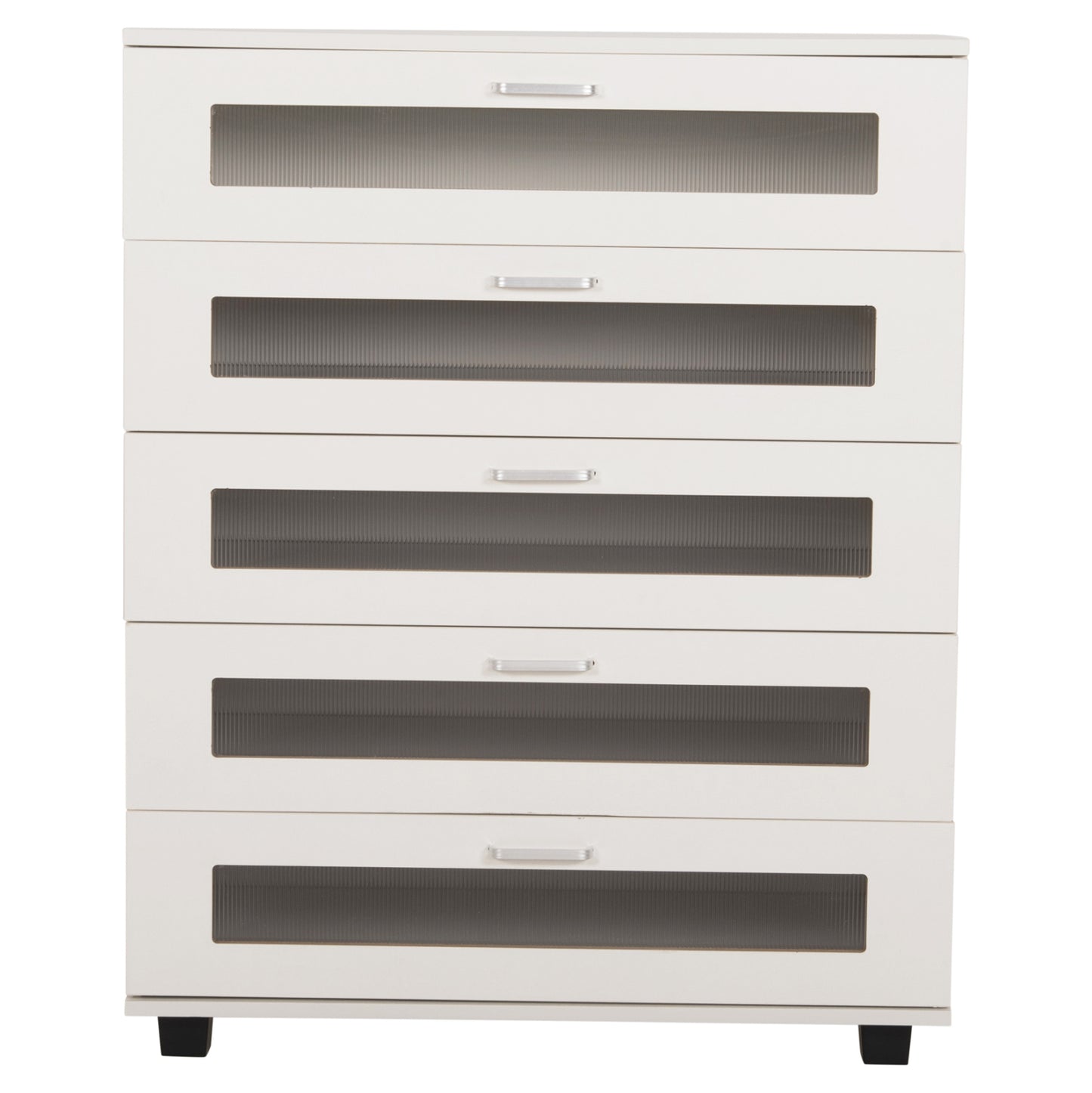 Chest Of Drawers Thorgan Hm9881.03 Melamine In White-5 Drawers 80Χ40Χ100hcm.