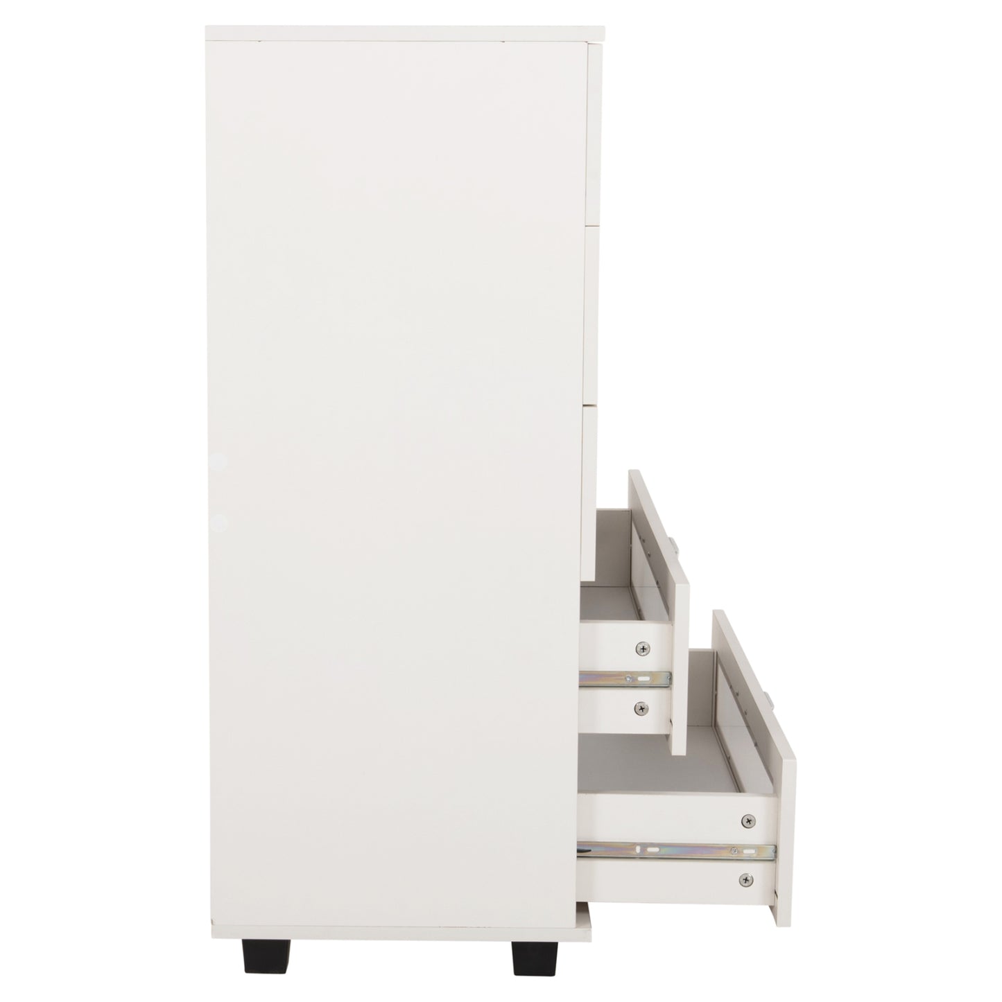Chest Of Drawers Thorgan Hm9881.03 Melamine In White-5 Drawers 80Χ40Χ100hcm.