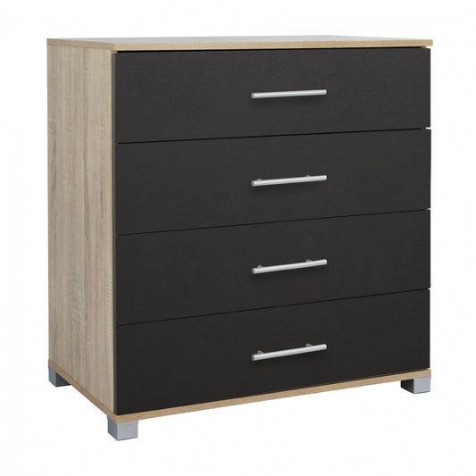 Melamine Drawer Hm2204.04 With 4 Drawers Sonama-grey 75x40x83cm