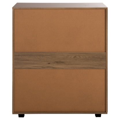 Chest Of Drawers Thorg Hm8996.05 4-drawer Melamine In Natural Wood 80x40x83hcm.
