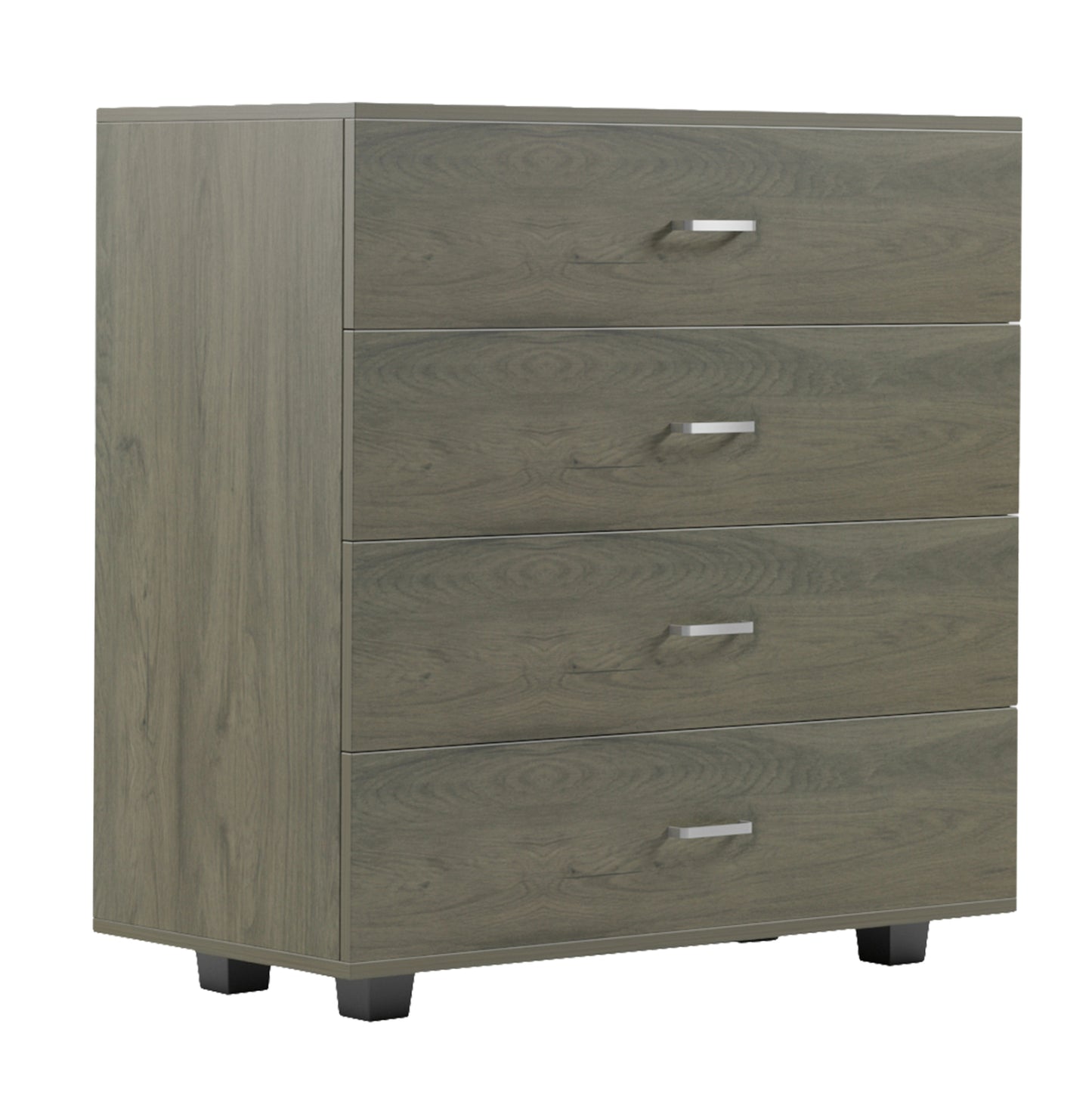 Chest Of Drawers Thorg Hm8996.05 4-drawer Melamine In Dark Olive 80x40x83hcm.