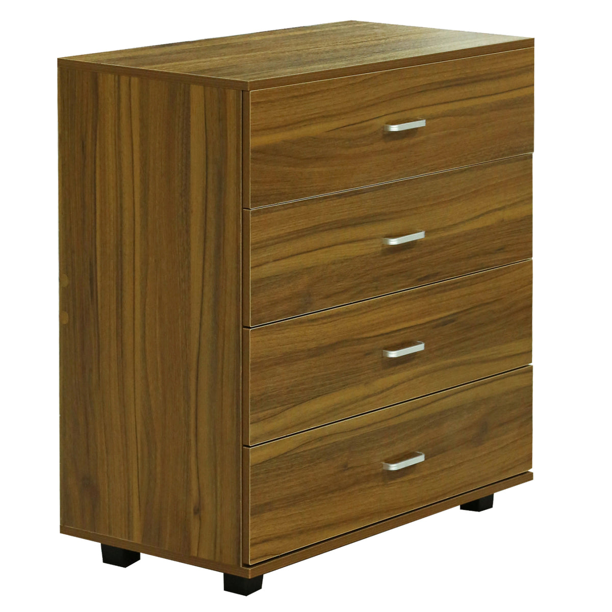 Chest Of 4 Drawers Thorg Hm8996.02 Melamine In Walnut 80x40x83hcm.