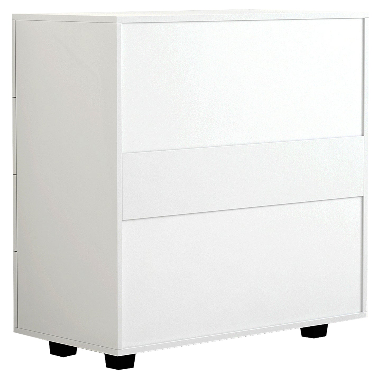 Hm8996.03 4-drawer Cabinet Thorg, White, Melamine, 80x40x83h