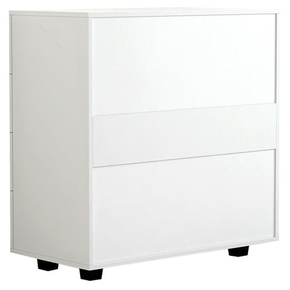 Hm8996.03 4-drawer Cabinet Thorg, White, Melamine, 80x40x83h
