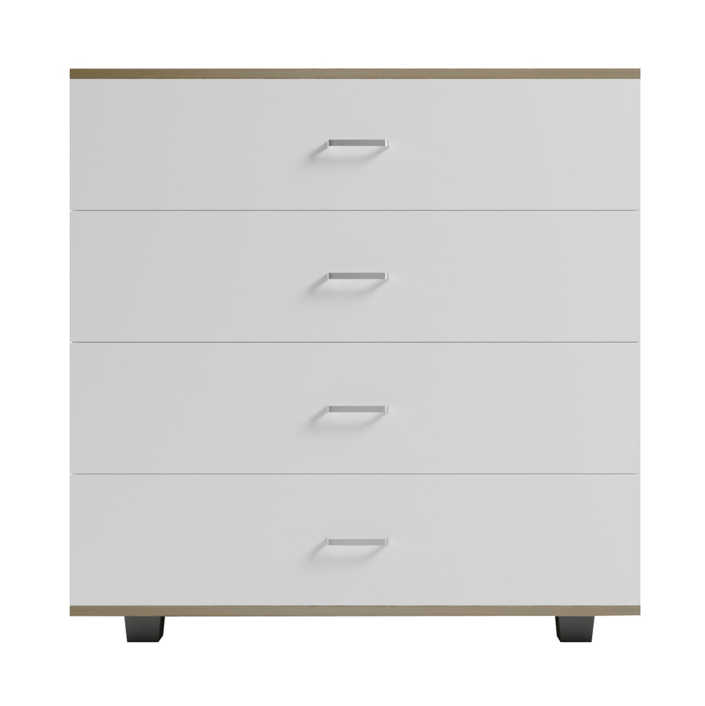 Chest Of Drawers With 4 Drawers Thorg Hm8996.04 Melamine In Sonama-white 80x40x83hcm.