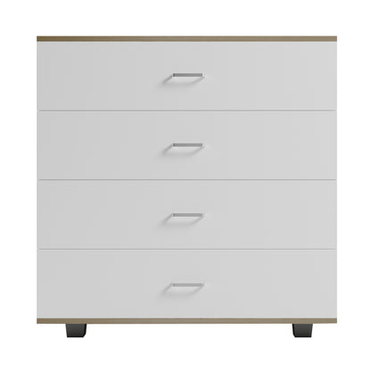 Chest Of Drawers With 4 Drawers Thorg Hm8996.04 Melamine In Sonama-white 80x40x83hcm.