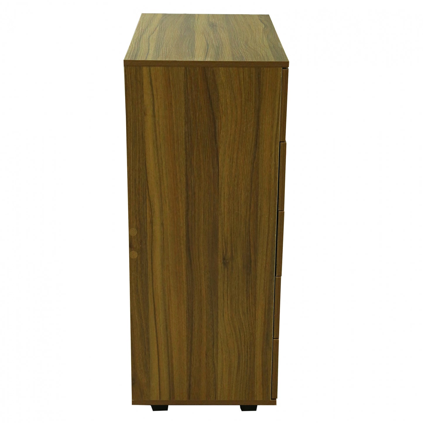 Melamine Dresser Thorg Hm8995.02 With 5 Walnut-colored Drawers 80Χ40Χ100h Cm.