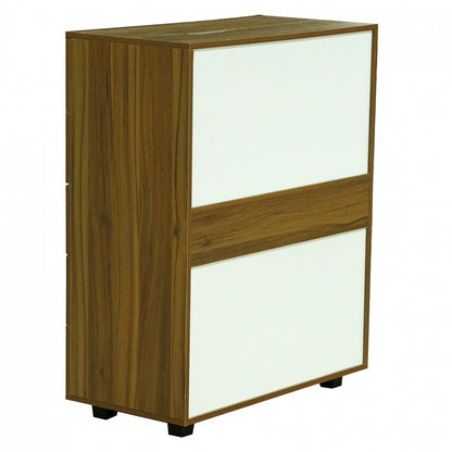 Melamine Dresser Thorg Hm8995.02 With 5 Walnut-colored Drawers 80Χ40Χ100h Cm.