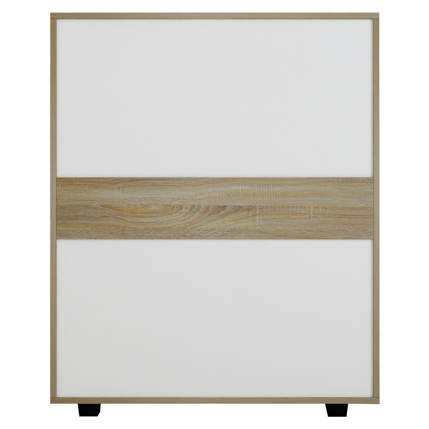 Melamine Dresser Thorg Hm8995.04 With 5 Drawers Sonama-white 80Χ40Χ100h Cm.
