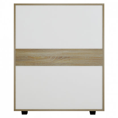 Melamine Dresser Thorg Hm8995.04 With 5 Drawers Sonama-white 80Χ40Χ100h Cm.