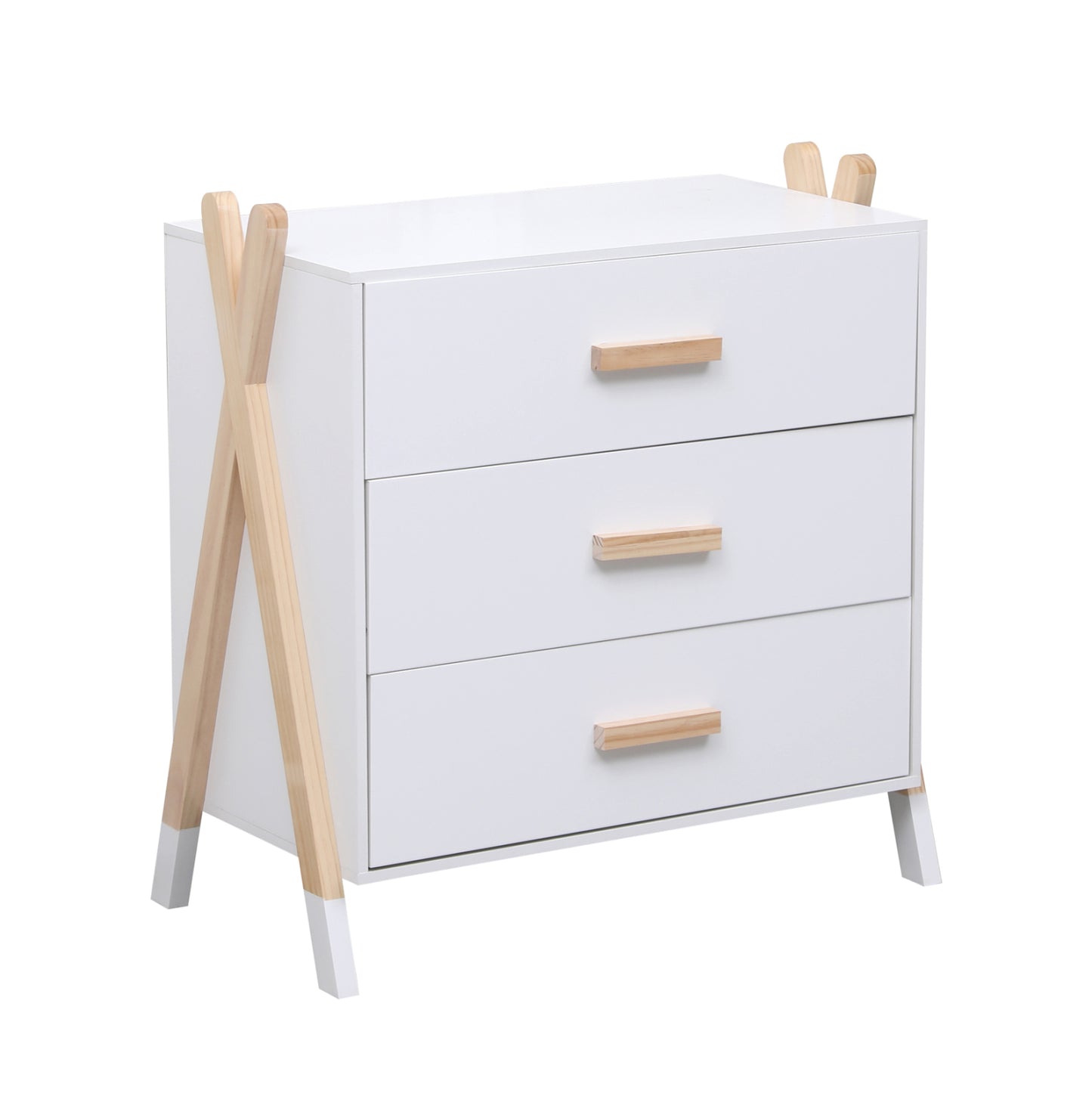 Chest Of Drawers For Kids Paschal Hm2493.03 Melamine-pine Wood 76x40x80.5hcm.