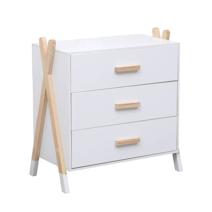 Chest Of Drawers For Kids Paschal Hm2493.03 Melamine-pine Wood 76x40x80.5hcm.