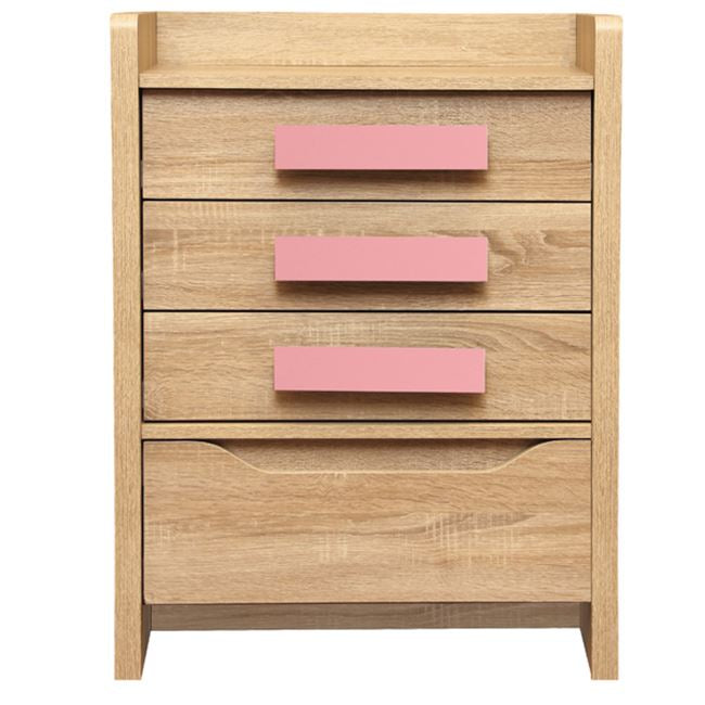 Drawer Playroom Sonama-pink Hm10217.03 63Χ40Χ80cm