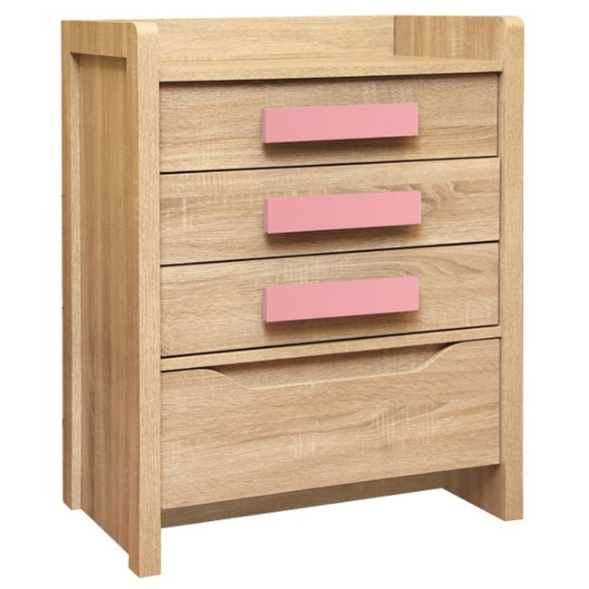 Drawer Playroom Sonama-pink Hm10217.03 63Χ40Χ80cm