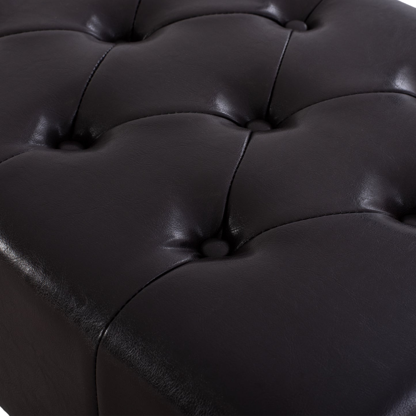 Piano Stool T.chesterfield Emma Hm226.01 Pu Dark Brown 80x44x39hcm