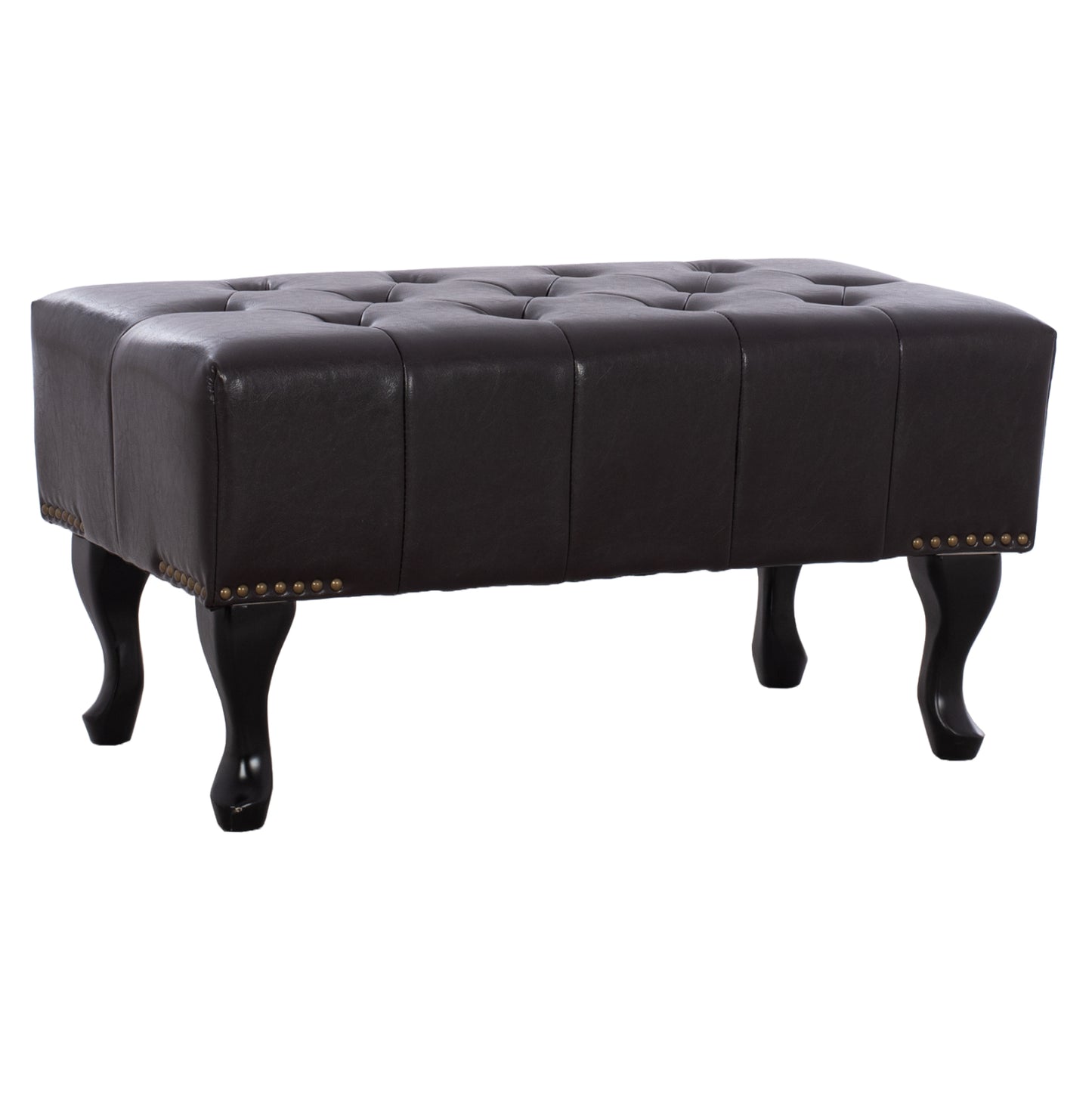 Piano Stool T.chesterfield Emma Hm226.01 Pu Dark Brown 80x44x39hcm