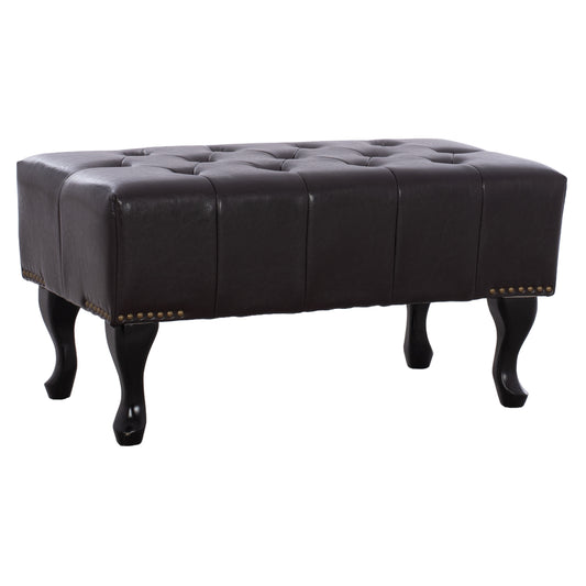Piano Stool T.chesterfield Emma Hm226.01 Pu Dark Brown 80x44x39hcm