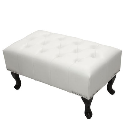 Piano Stool T.chesterfield Emma Hm226.02 Pu White-black Legs 80x44x39hcm