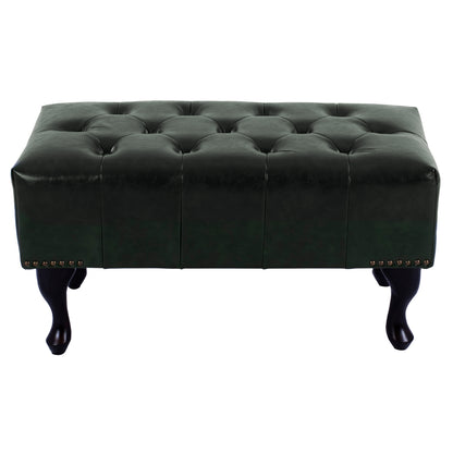 Piano Stool T.chesterfield Emma Hm226.08 Pu Cypress Green-black Legs 80x45x39hcm