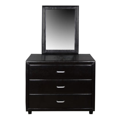 Dressing Table With Mirror Jazz Pu Brown Hm534.01 97x53.5x159cm