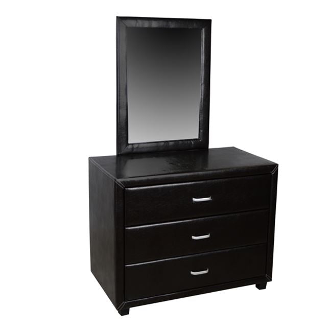 Dressing Table With Mirror Jazz Pu Brown Hm534.01 97x53.5x159cm