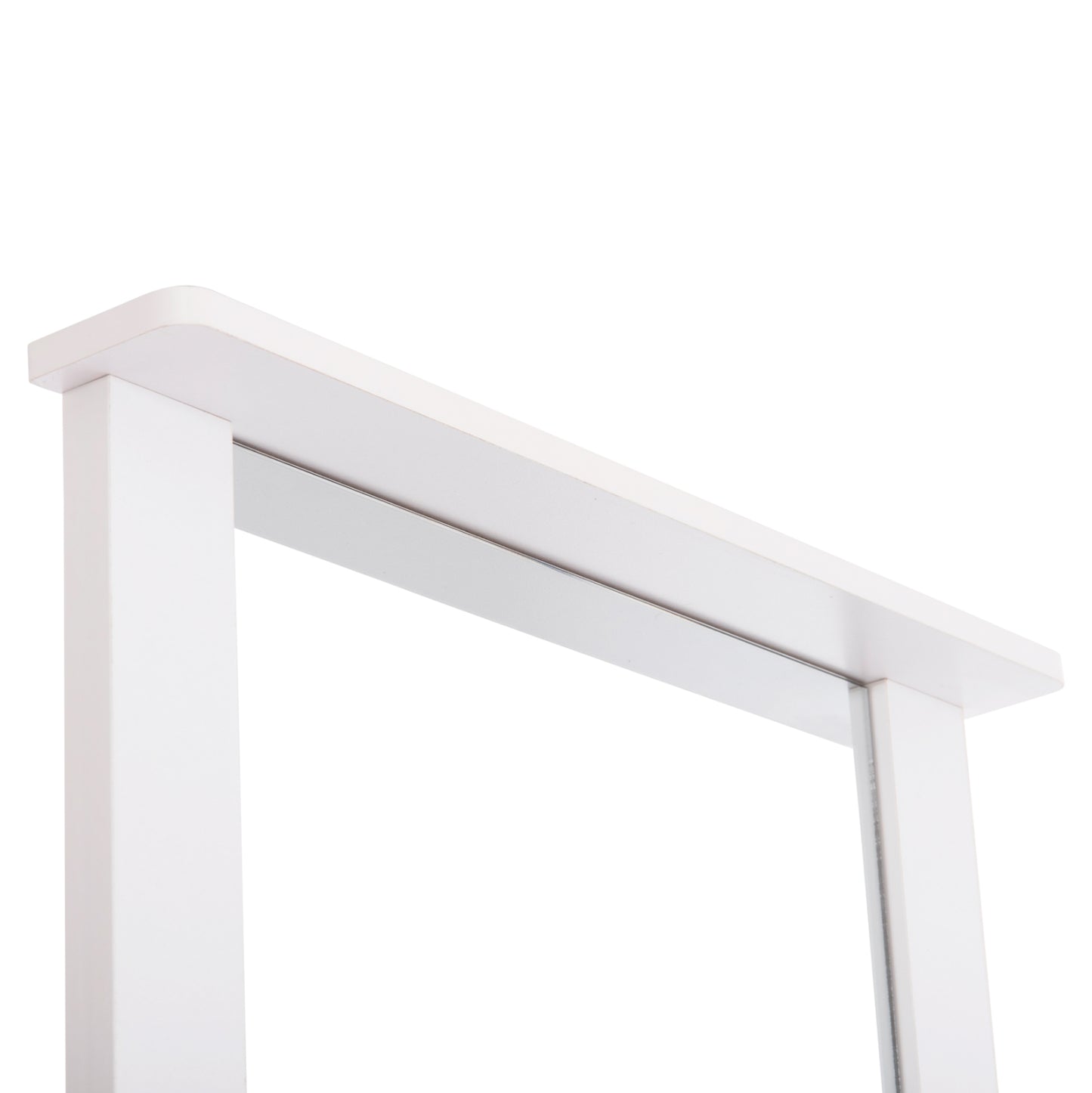 Dressing Table With Mirror & Stool Crystel Hm9938.01 Melamine In White 74x39x155hcm.